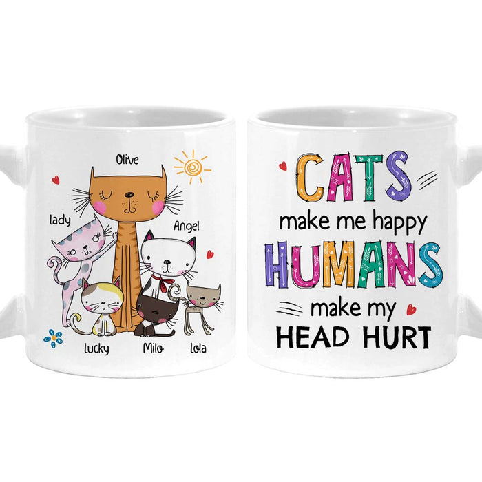 Personalized Gift Happy Cats Mug 24846 1