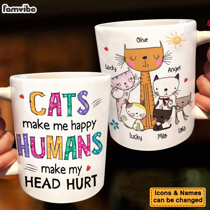 Personalized Gift Happy Cats Mug 24846 1