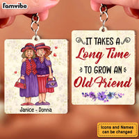 Personalized It Takes Time To Grow An Old Friend Wood Keychain 24849 thumb 1