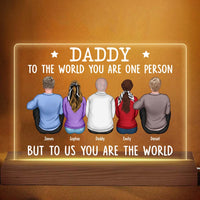 Personalized Gift For Dad To The World You Are One Person Plaque LED Lamp Night Light 24852 thumb 1