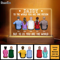 Personalized Gift For Dad To The World You Are One Person Plaque LED Lamp Night Light 24852 thumb 1