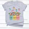 Personalized Mom Grandma Flower Art T Shirt MY37 67O34 1