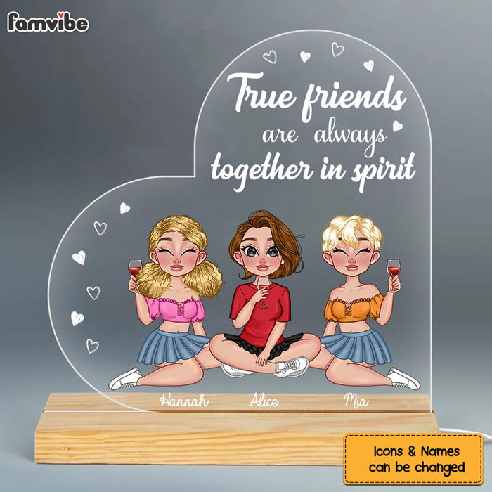 Personalized True Friends Plaque LED Lamp Night Light 24863 1