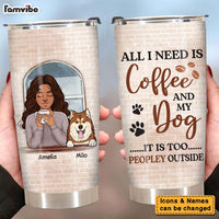 Personalized Gif For Dog Mom Coffee Too Peopley Steel Tumbler 24869 thumb 1