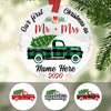 Personalized Red Truck Our First Christmas Ornament OB131 67O34 1