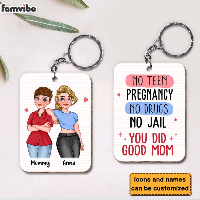 Personalized Gift You Did Good Mom Wood Keychain 24880 1