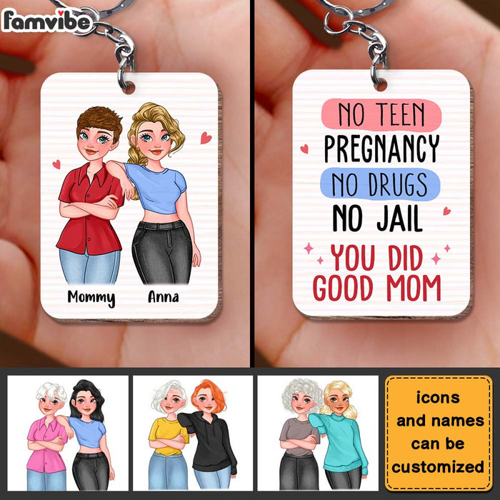 Personalized Gift You Did Good Mom Wood Keychain 24880 1