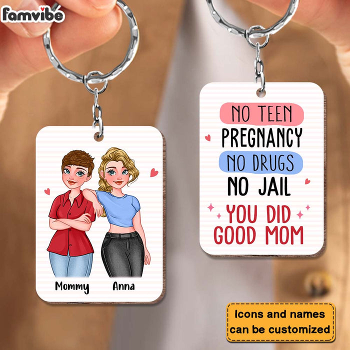 VaultAndTerra Boy Mom/ Girl Mom Keychain | Mama, Madre, Wood