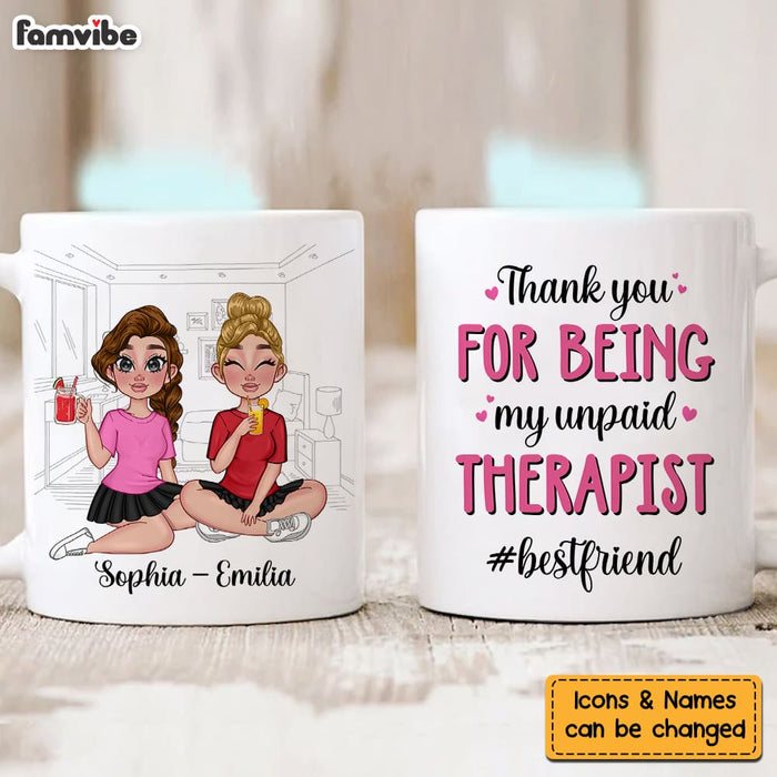 Personalized Thank You For Being My Unpaid Therapist Mug 24882 1