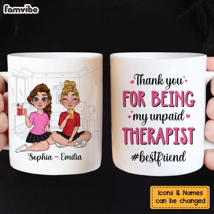 Personalized Thank You For Being My Unpaid Therapist Mug 24882 1