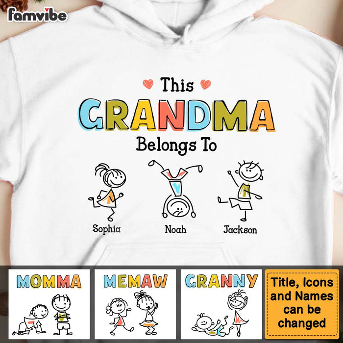 Personalized Grandma Drawing T Shirt - Hoodie - Sweatshirt AP132 23O47 24885 1
