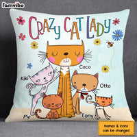 Personalized Crazy Cat Lady Shirt - Hoodie - Sweatshirt Pillow 24888 thumb 1