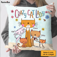 Personalized Crazy Cat Lady Shirt - Hoodie - Sweatshirt Pillow 24888 thumb 1