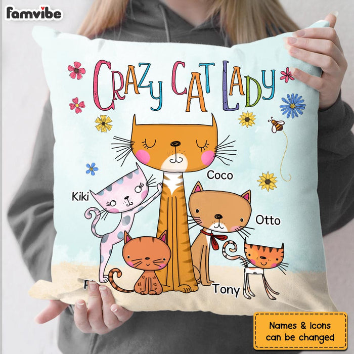 Personalized Crazy Cat Lady Shirt - Hoodie - Sweatshirt Pillow 24888 1
