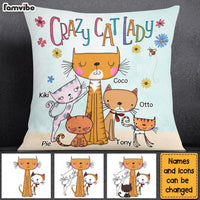 Personalized Crazy Cat Lady Shirt - Hoodie - Sweatshirt Pillow 24888 thumb 1