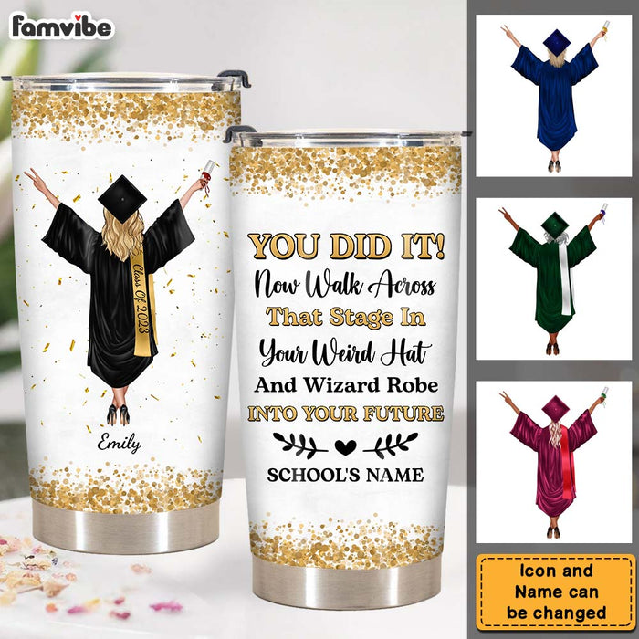 Personalized You Did It Steel Tumbler 24889 1
