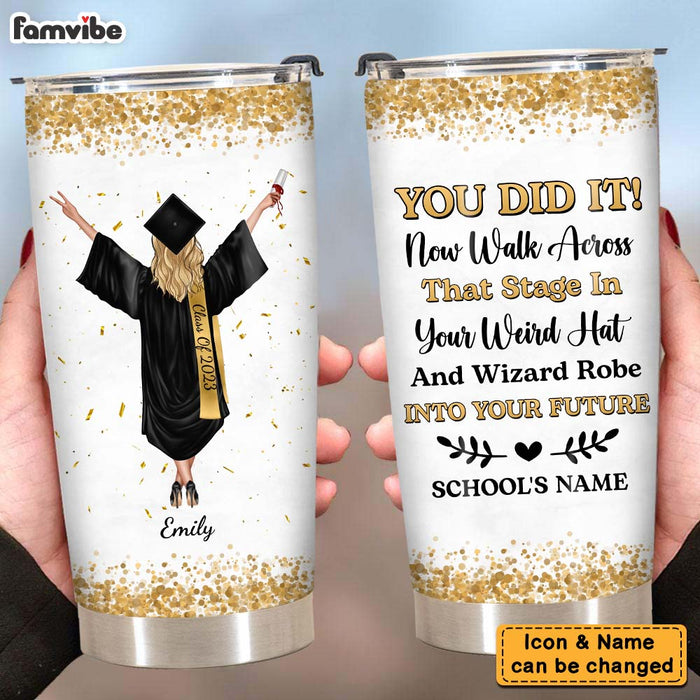 Personalized You Did It Steel Tumbler 24889 1