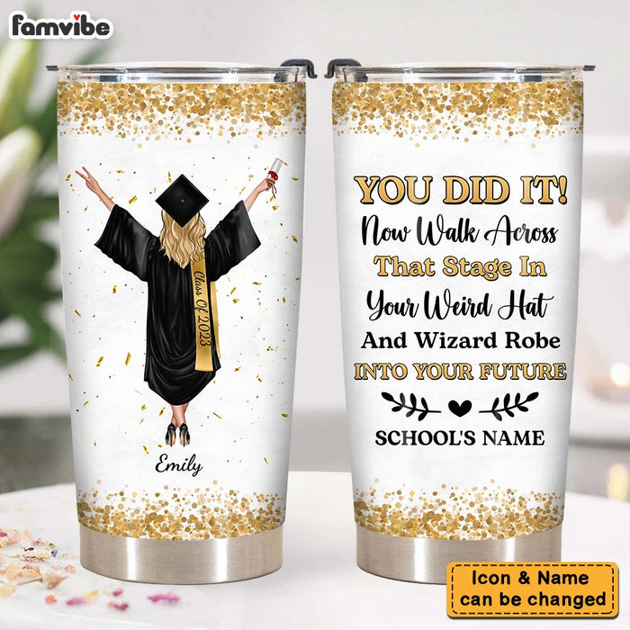 Personalized You Did It Steel Tumbler 24889 1