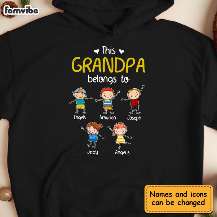 Personalized This Grandpa Belongs To Shirt - Hoodie - Sweatshirt 24891 1