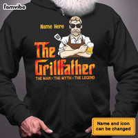 Personalized BBQ The Grillfather Dad Shirt - Hoodie - Sweatshirt 24892 thumb 1