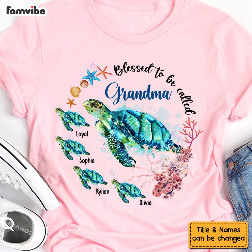 Personalized Grandma Turtle Shirt Hoodie Sweatshirt 24894 Primary Mockup