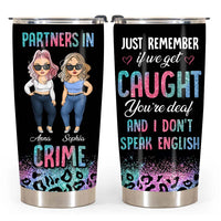 Personalized Friends Partners In Crime Steel Tumbler 24898 thumb 1