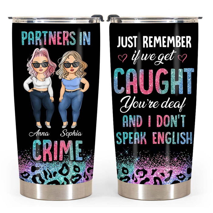 Personalized Friends Partners In Crime Steel Tumbler 24898 1