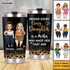 Personalized Behind Every Crazy Daughter Steel Tumbler 24904 1