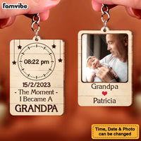 Personalized Gift The Moment I Became A Grandpa Wood Keychain 24905 thumb 1
