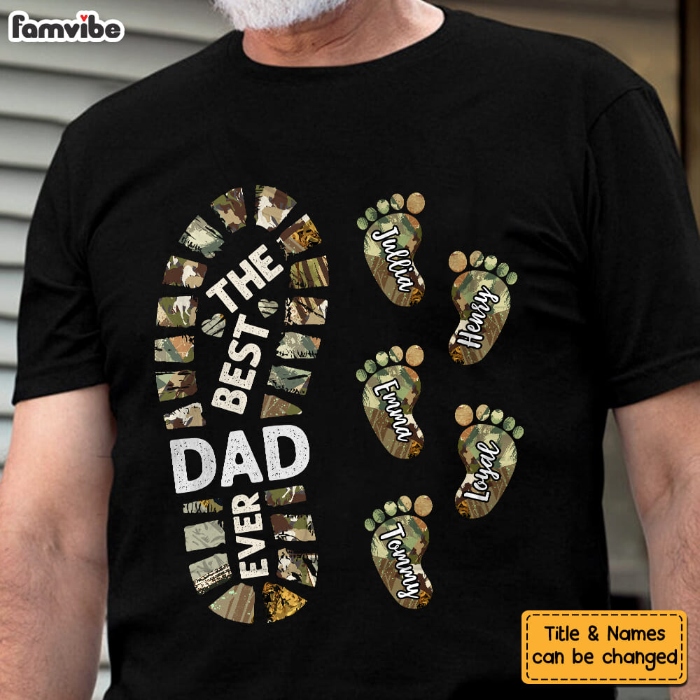 Personalized Gift For Father For Dad Foot Print Shirt Hoodie Sweatshirt 24907 Primary Mockup