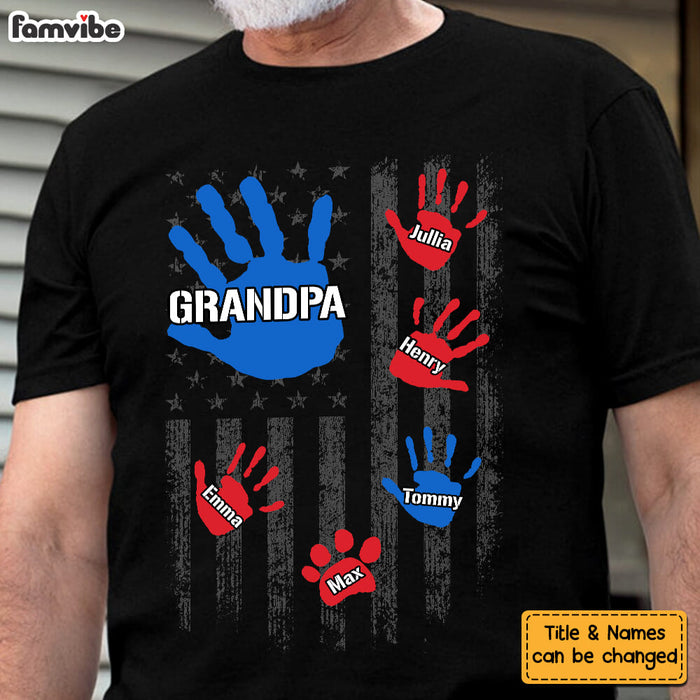 Personalized Gift For Father For Dad Hand Print Shirt - Hoodie - Sweatshirt 24908 1