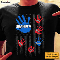 Personalized Gift For Father For Dad Hand Print Shirt - Hoodie - Sweatshirt 24908 thumb 1