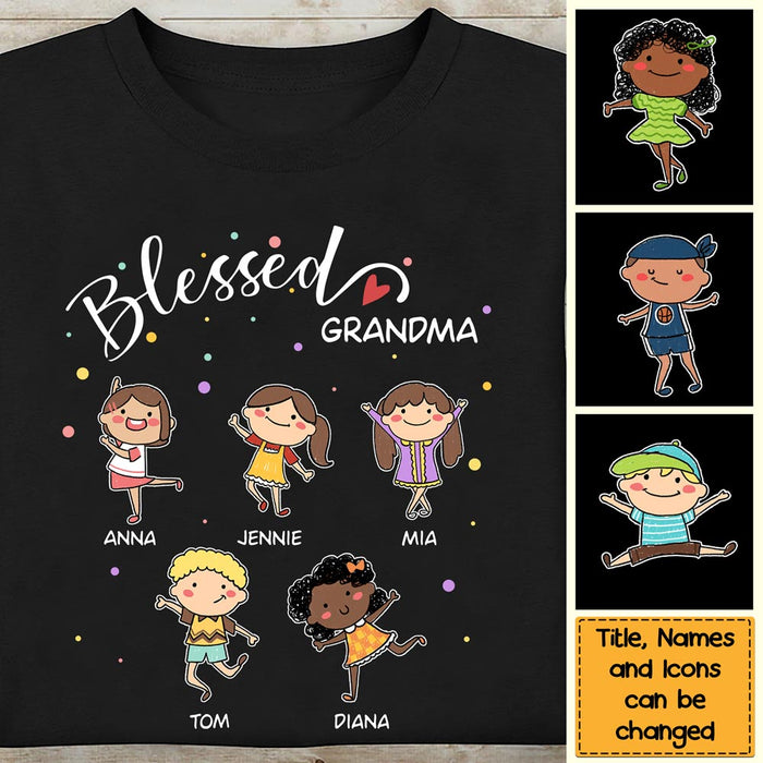 Personalized Gift For Blessed Grandma Shirt - Hoodie - Sweatshirt 24909 1