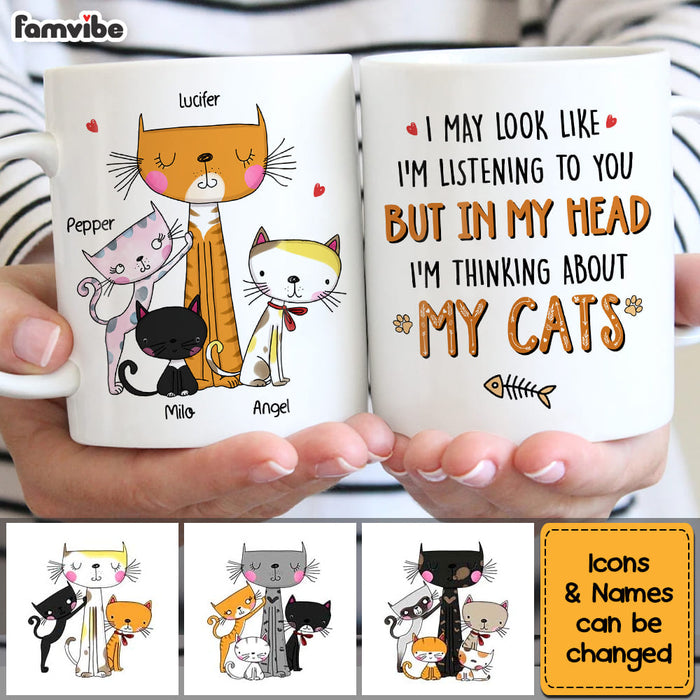 Personalized Thinking About Cats Mug 24913 1