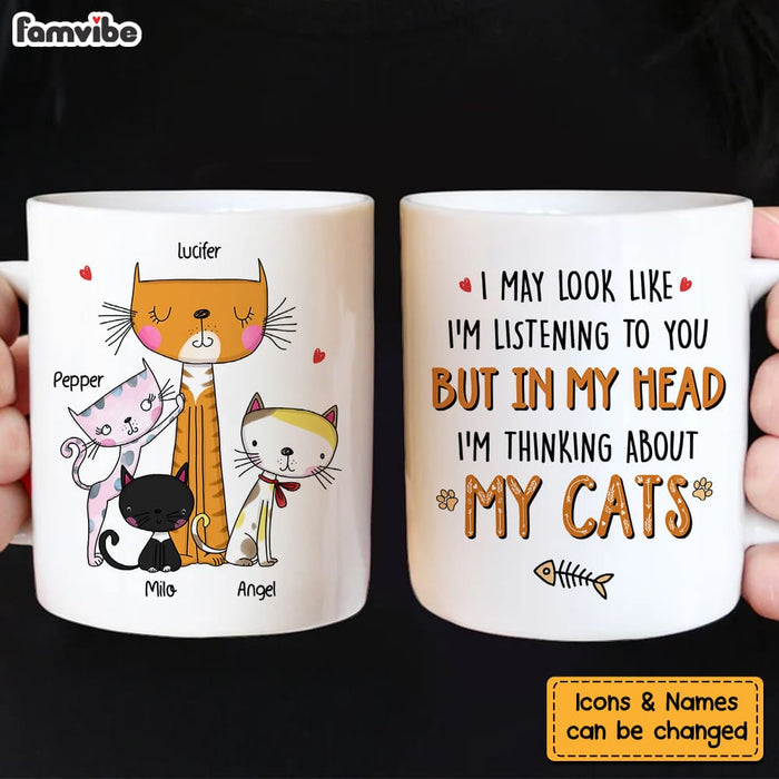 Personalized Thinking About Cats Mug 24913 1