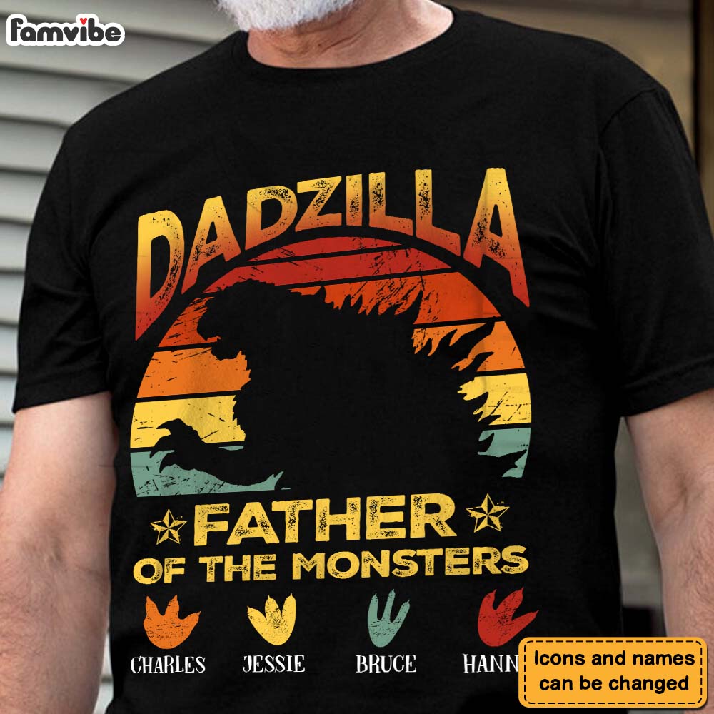 Personalized Dadzilla Shirt Hoodie Sweatshirt 24915 Primary Mockup