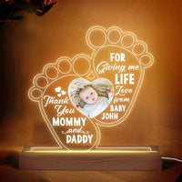 Personalized Gift For New Daddy And New Mommy Plaque LED Lamp Night Light 24918 thumb 1