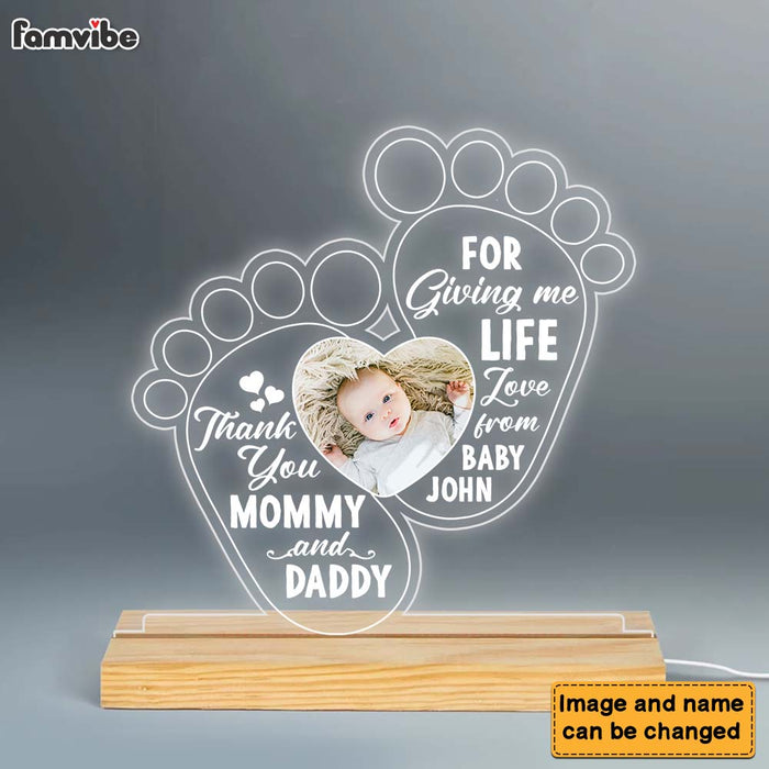Personalized Gift For New Daddy And New Mommy Plaque LED Lamp Night Light 24918 1