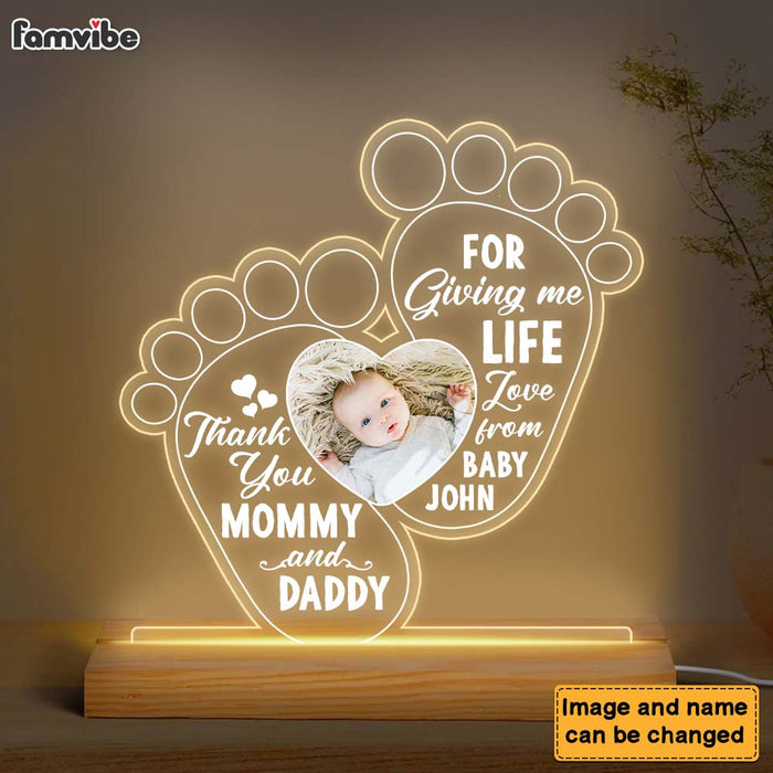 Personalized Gift For New Daddy And New Mommy Plaque LED Lamp Night Light 24918 1