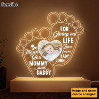 Personalized Gift For New Daddy And New Mommy Plaque LED Lamp Night Light 24918 thumb 1