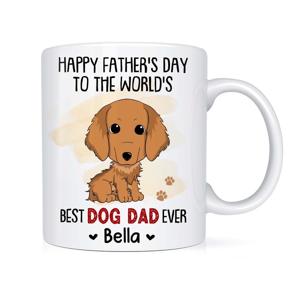 Personalized Happy Fathers Day Dog Mug 24920 Primary Mockup