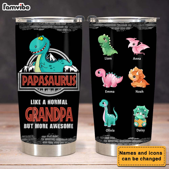 Personalized Papasaurus Steel Tumbler 24924 1