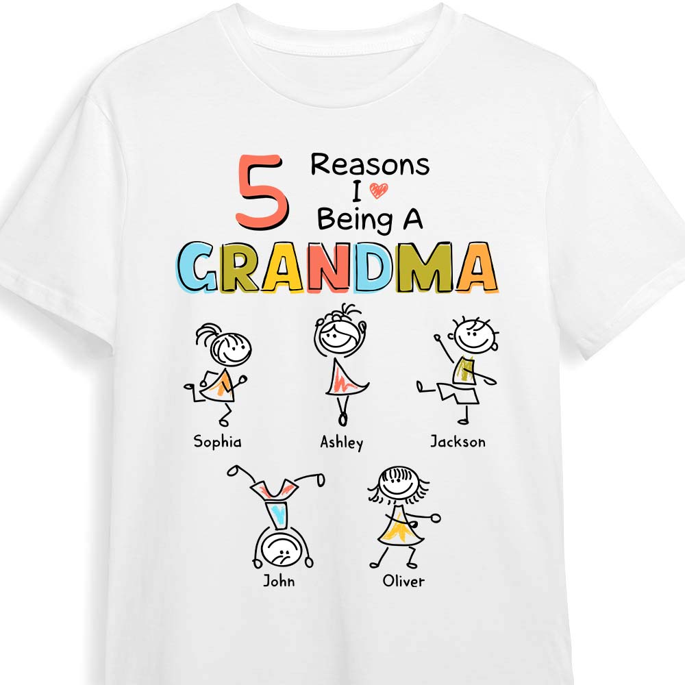Personalized Grandma Drawing T Shirt Hoodie Sweatshirt 24930 Primary Mockup