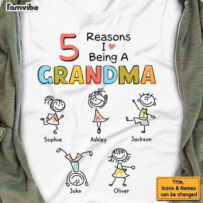 Personalized Grandma Drawing T Shirt - Hoodie - Sweatshirt 24930 1
