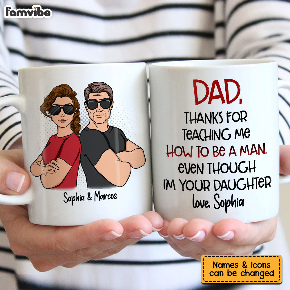 Personalized Gift For Dad From Daughter Thanks For Mug 24942 Primary Mockup