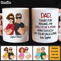 Personalized Gift For Dad From Daughter Thanks For Mug 24942 thumb 1