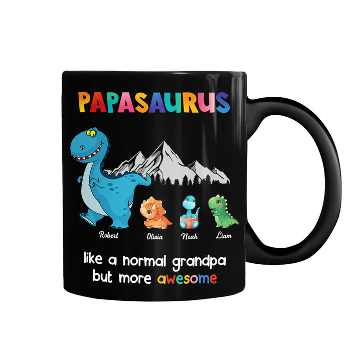 Personalized Gift For Grandpa Papasaurus Mug 24943 1