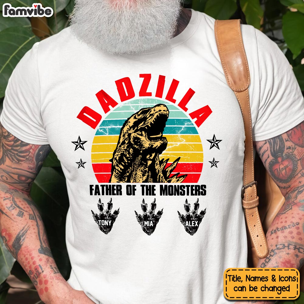 Personalized Papazilla Grandpazilla Dadzilla Shirt Hoodie Sweatshirt 24951 Primary Mockup