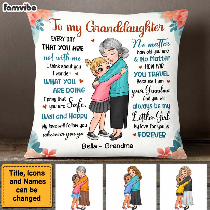 Personalized Gift To Granddaughter Pillow 24955 1