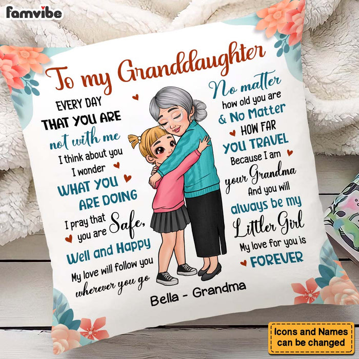 Personalized Gift To Granddaughter Pillow 24955 1